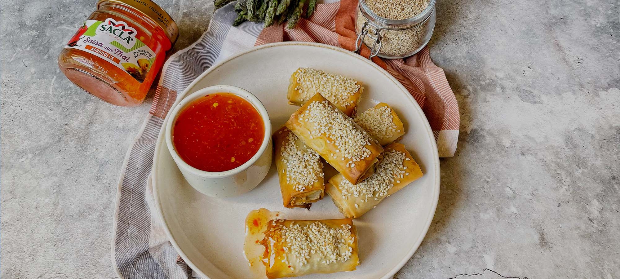 Involtini di pasta fillo con verdure