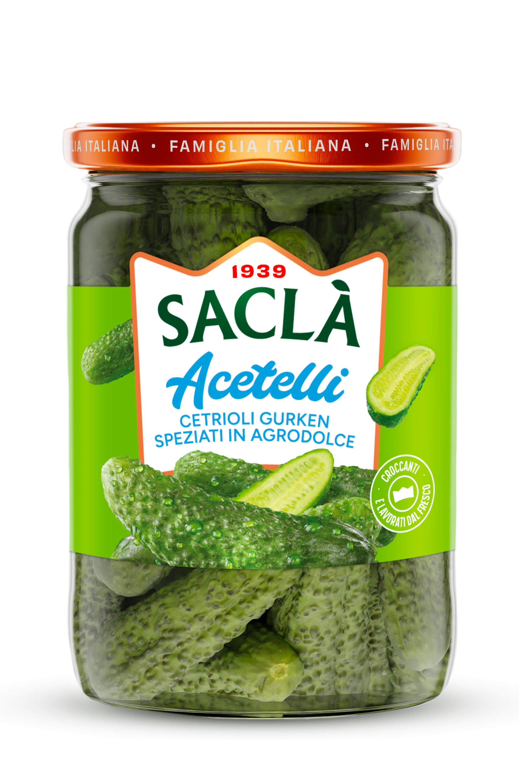 CETRIOLI GURKEN IN AGRODOLCE — 530 g