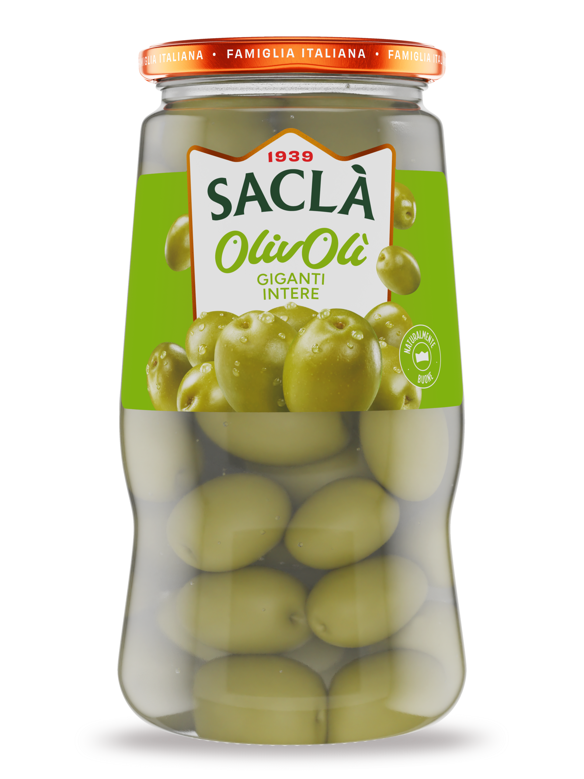 OLIVE VERDI INTERE GIGANTI — 560 g