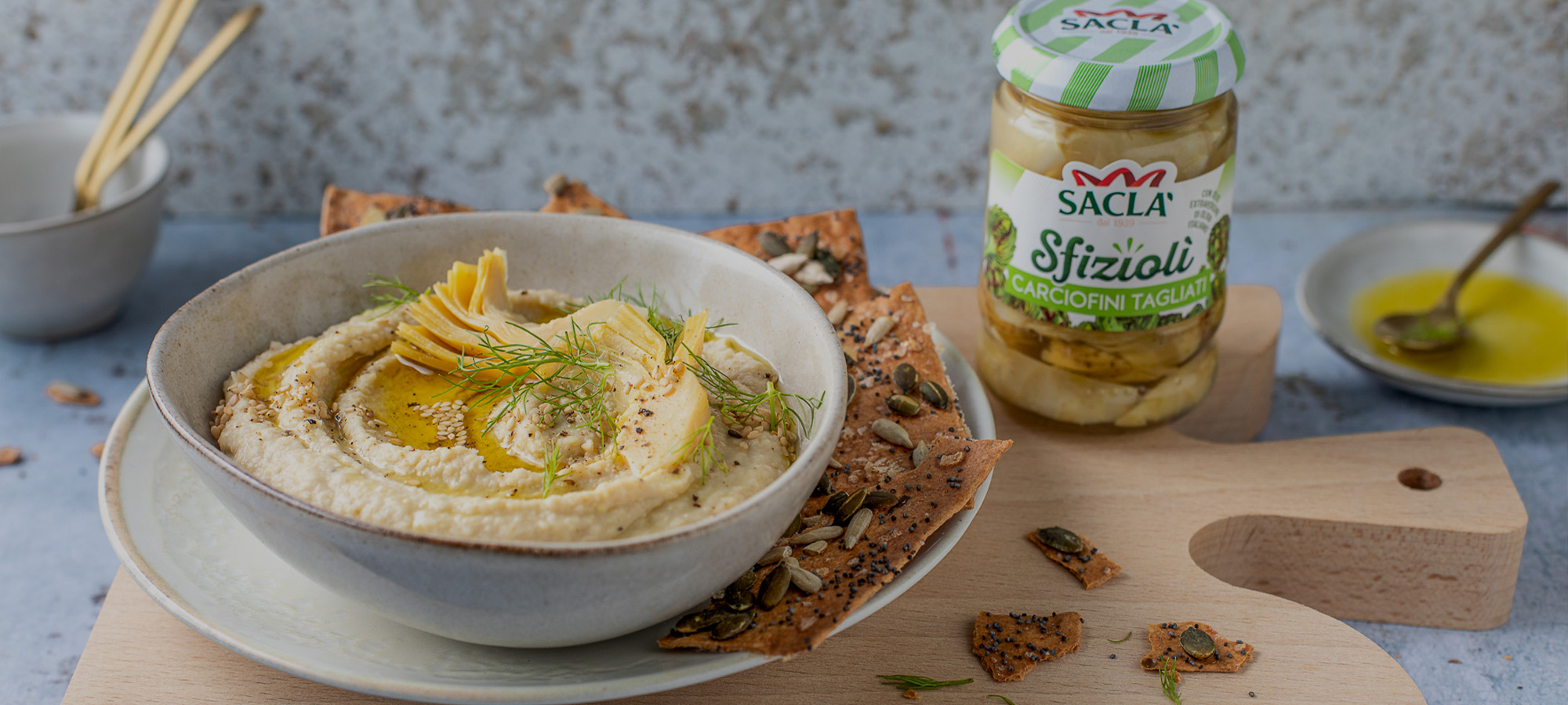 Hummus di fagioli cannellini e Carciofini Tagliati
