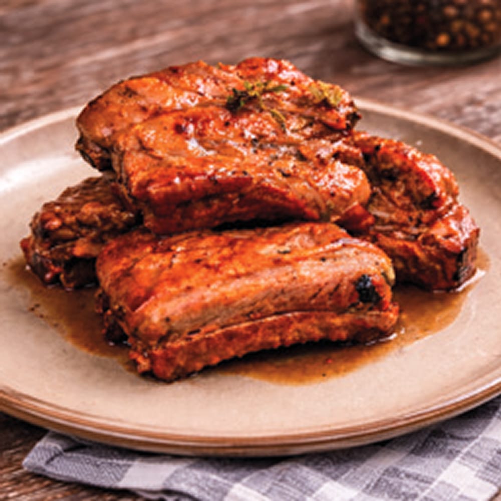 Costine glassate con pesto ’nduja
