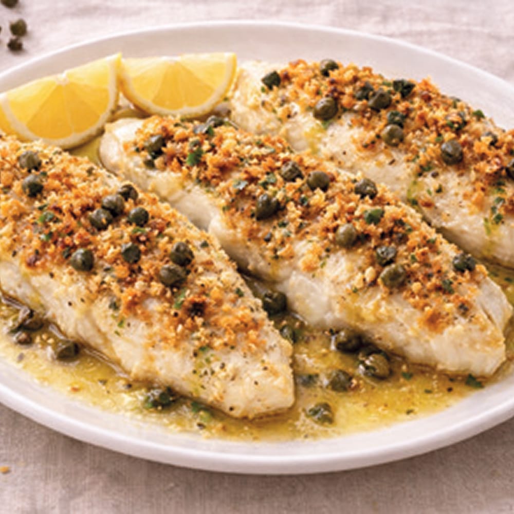 Merluzzo con pesto al limone
