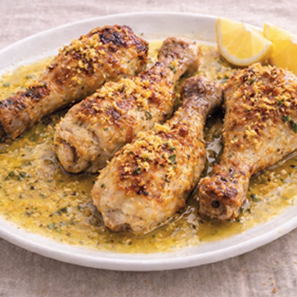 Pollo marinato con pesto al limone